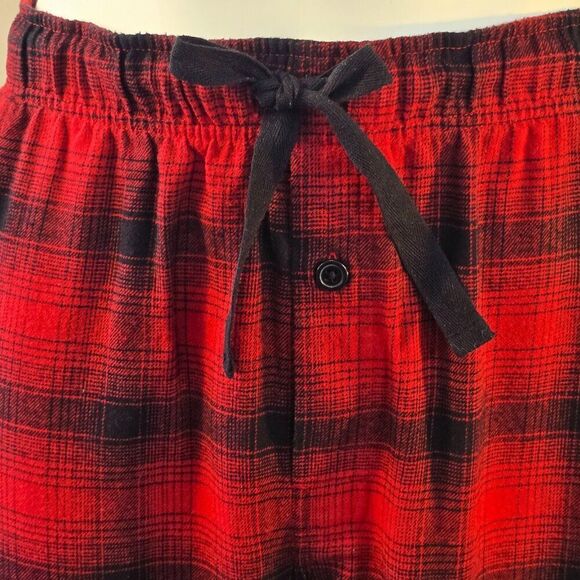 Mens Red Plaid Flannel Lounge Pajama Pants George Size 2XL - Picture 5 of 8